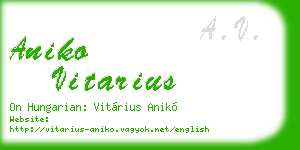 aniko vitarius business card